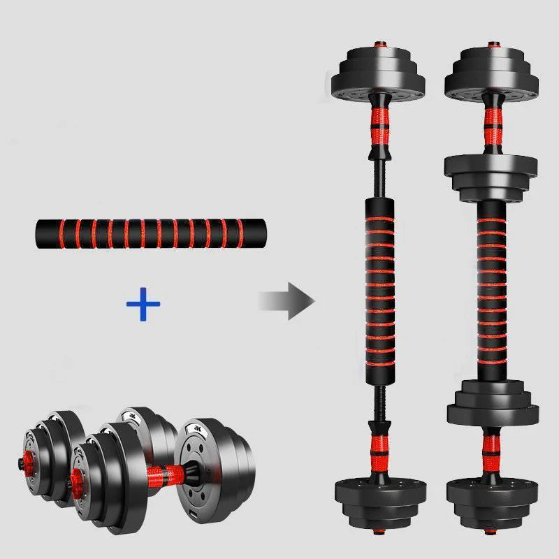 Adjustable Dumbbell & Barbell Set – Home Gym Strength Training