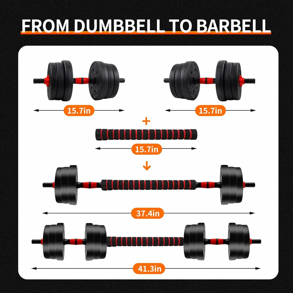 Adjustable Dumbbell & Barbell Set – Home Gym Strength Training