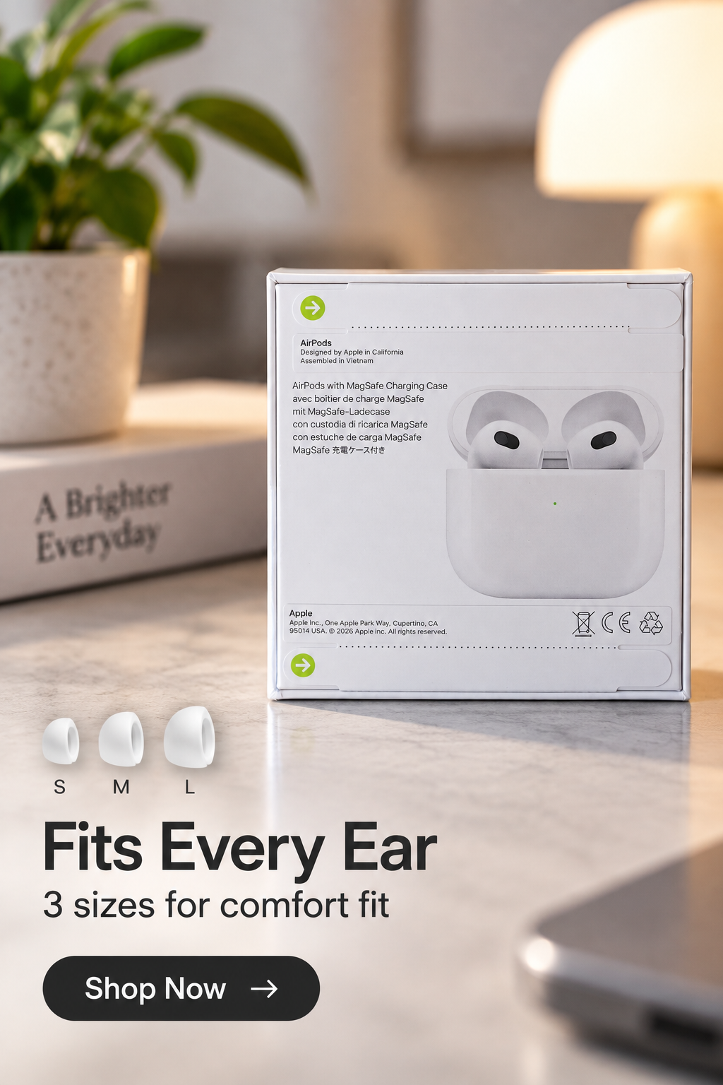 Apple AirPods Pro – Active Noise Cancellation Wireless Earbuds