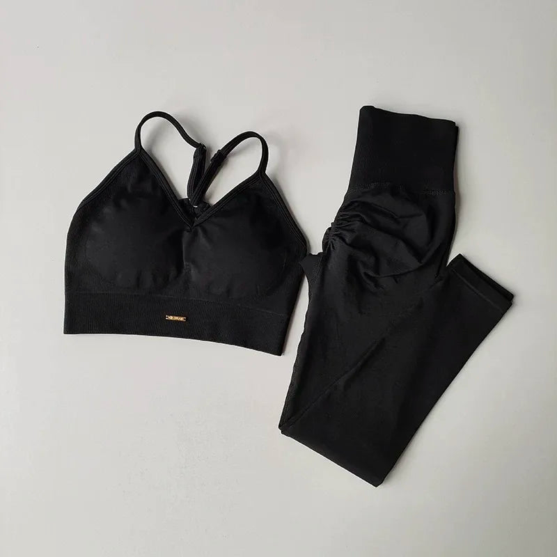 High-Waisted Yoga & Running Suit – Sculpting Activewear for Women